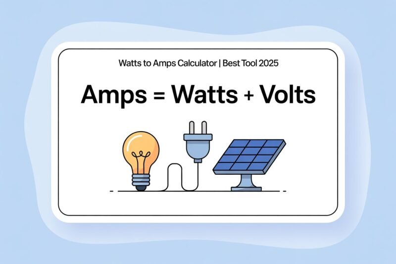 Watts to Amps Calculator | Best Tool 2025