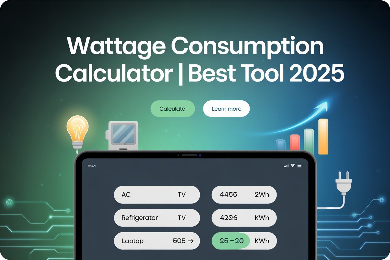 Wattage Consumption Calculator | Best tool 2025